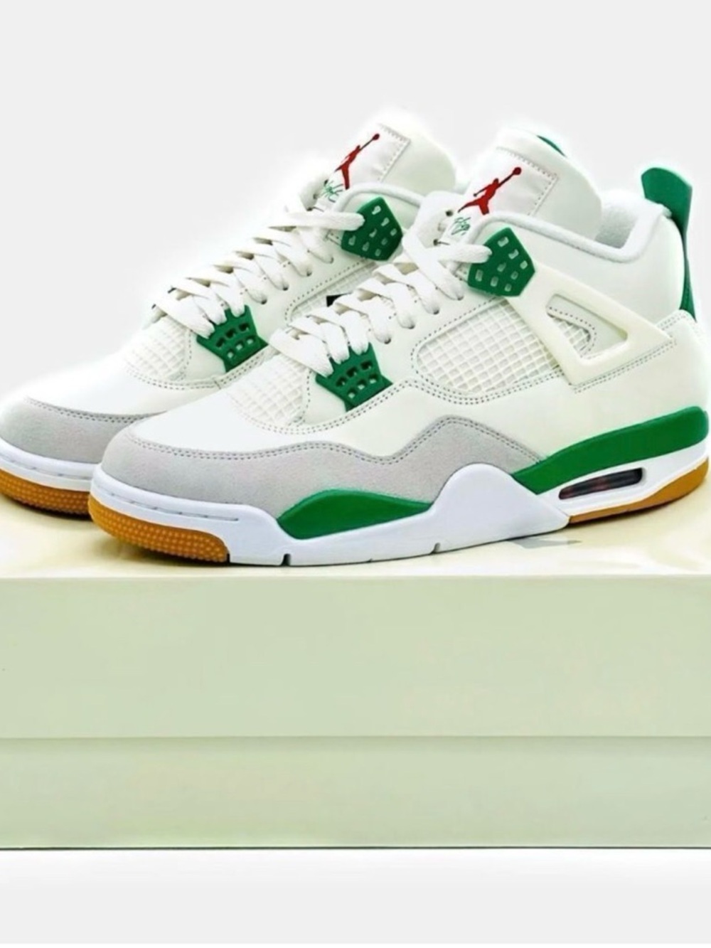 Air Jordan 4 Retro - White Green (Men) Brand New